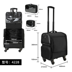 Qi Hui Professional Makeup Case, Rolling Travel Suitcase, Large-Capacity Cosmetic Bag for Microblading, Nail Art, and Beauty Tools – Perfect for Luggage