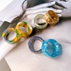 Retro ring, brand resin, accessory, Japanese and Korean, simple and elegant design