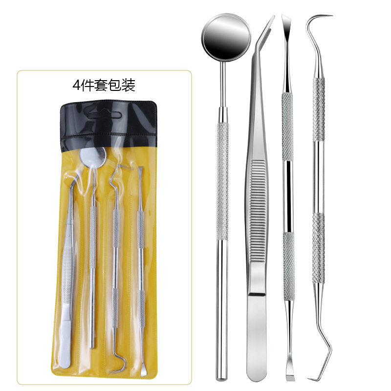 Kit de herramientas dentales de acero inoxidable sonda de endoscopio oral limpieza de tartar de enfermería eliminación de cálculos dentales image 8