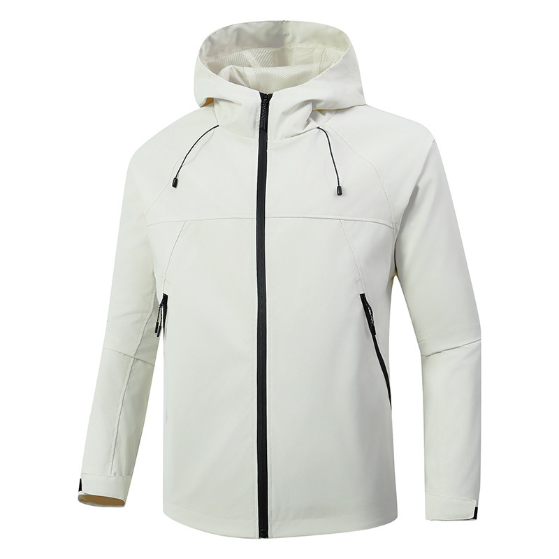 Men's and Women's Jackets, Windbreakers with Detachable Hood, Outdoor Mountaineering, Windproof, Waterproof, Cycling, Casual, Versatile, Thin Style