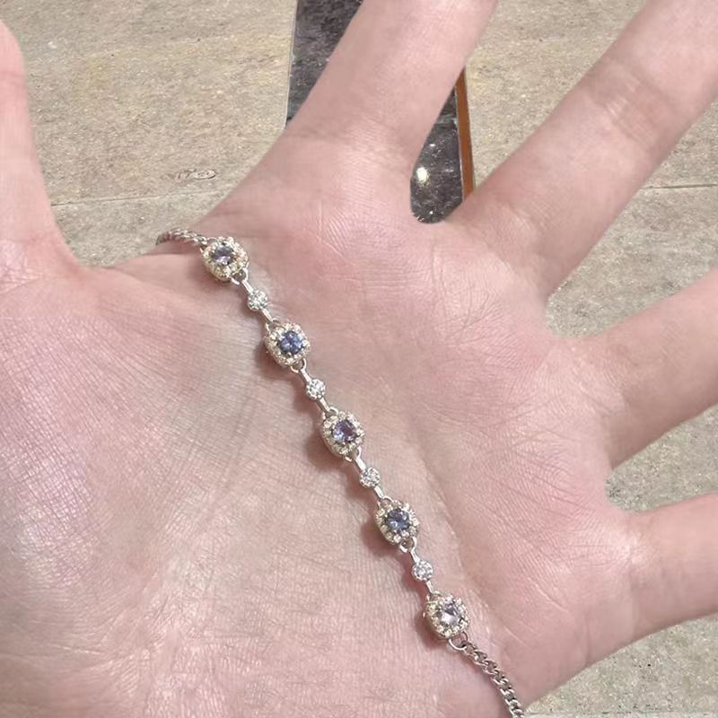 真金电镀锆石太阳爱心手链简约时尚气质百搭手环轻奢高级感手饰女|undefined