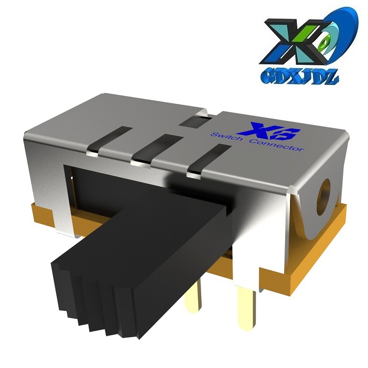 大电流三档开关3档 90度 侧拨3档波动开关 卧插三档拨动开关8脚