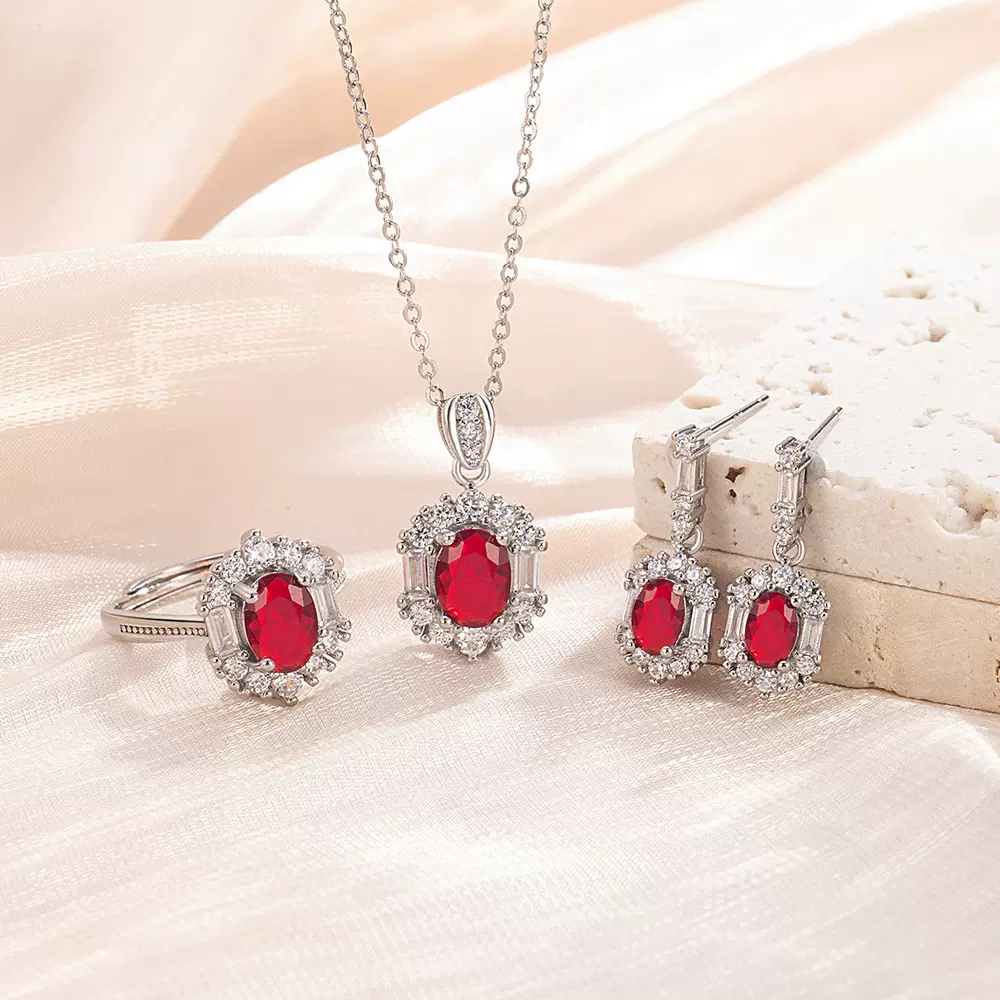 跨境电商时尚复古三件套首饰套装 欧美轻奢高级感配饰品厂家直销