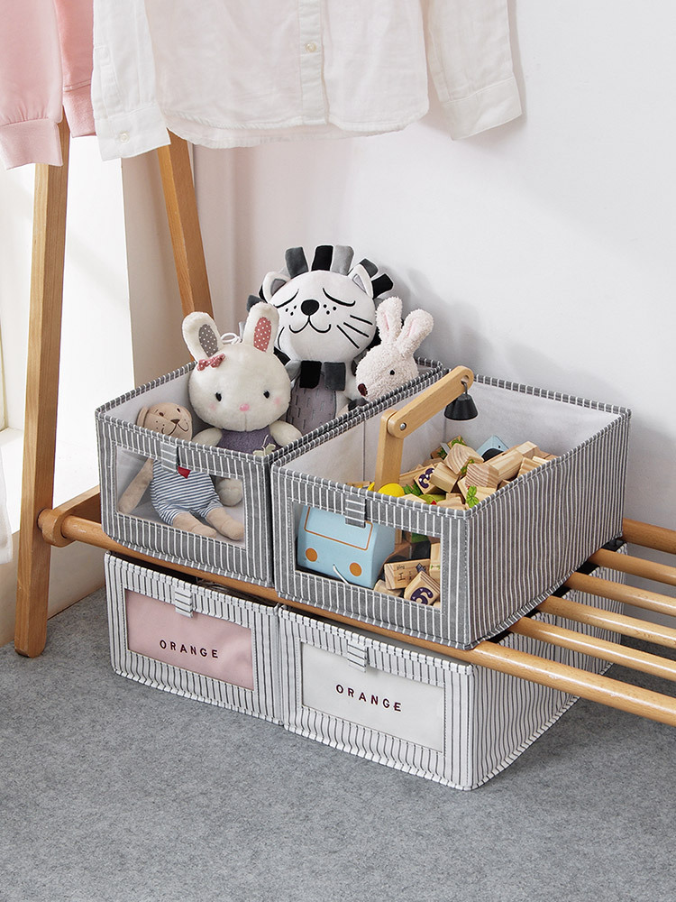 Caja organizadora estilo japonés sin tapa, de tela no tejida, para ropa y objetos, almacenamiento práctico para el hogar