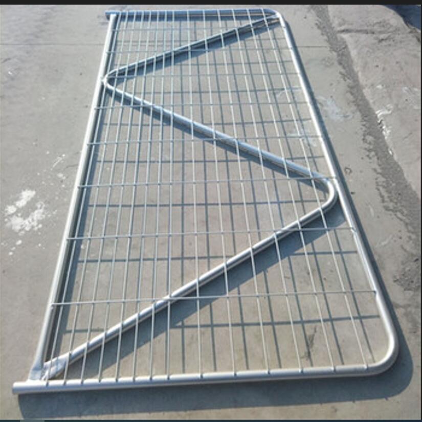 农场门钢筋焊接热镀锌农业用防护门扁铁3.66米