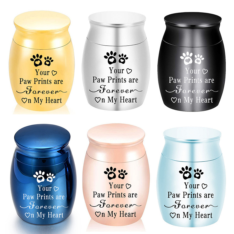 Hot-Selling Metal Pet Urns for Storing and Commemorating Pet Ashes, Small Animal Burial Urns for Cats and Dogs