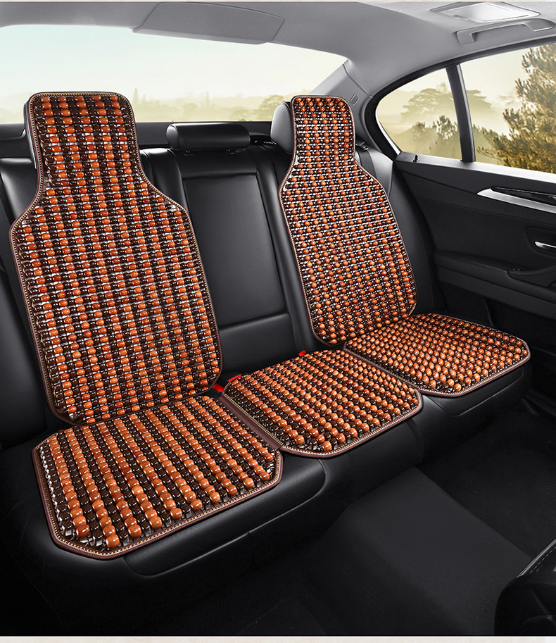 Wooden bead cushion wholesale waist back cushion fashion summer color matching universal non-slip heat dissipation ventilation breathable car cool mat