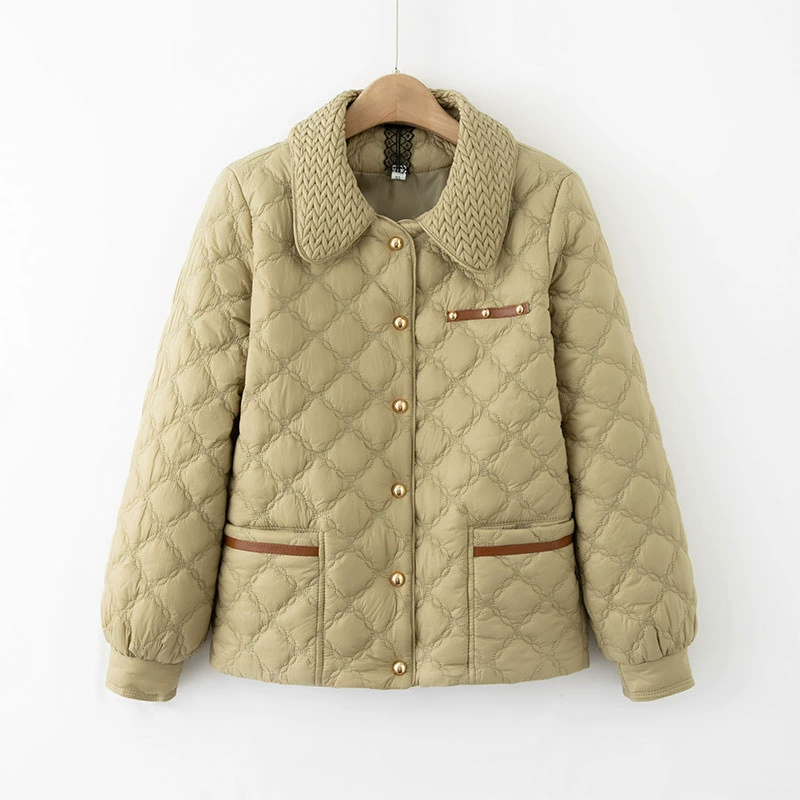 Demi-season keep warm down jacket for leisure, for middle age