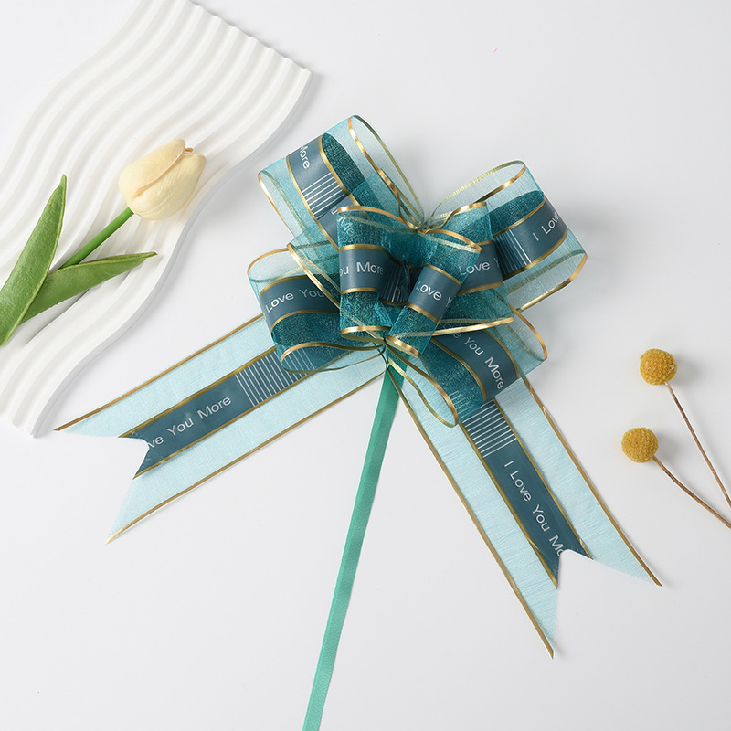 Transfronterizo Amazon venta caliente 64mm cintas de confesión de esquí arco de mano flores ILOVEYOUMORE