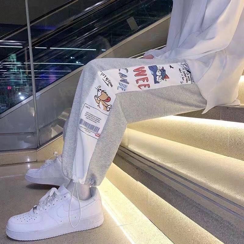 Astronaut Sports Pants Men and Women's Korean Style Trendy Drawstring Pants 2024 Spring and Autumn Ins Trendy Brand Casual Pants