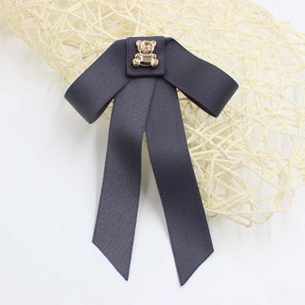 Bear decorative soft surface material bow tie clothing accessories pointed ribbon ladies collar flower factory wholesale TS229