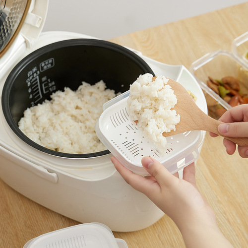 Japanese rice box microwave heating office worker lunch box refrigerator storage box frozen fresh-keeping cereal distribution box