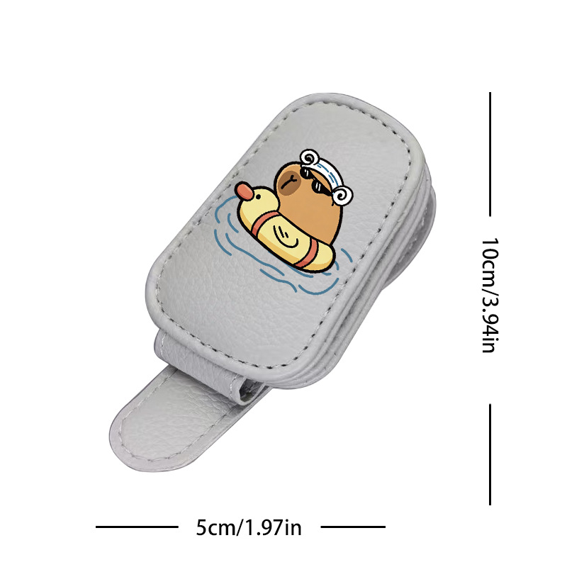 Gray cross-border best-selling sunglasses holder, creative car sun visor storage, swimming car glasses clip