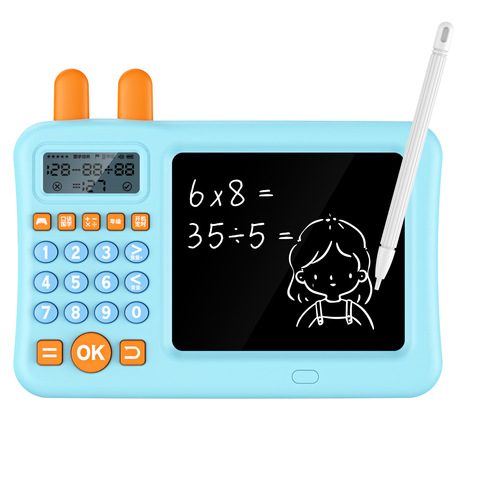 Two-in-One Handwriting Tablet Math Practice Machine for Elementary School Students, Brain-Teasing Early Education Device, Mathematical Thinking and Logic Training Machine, Math Treasure