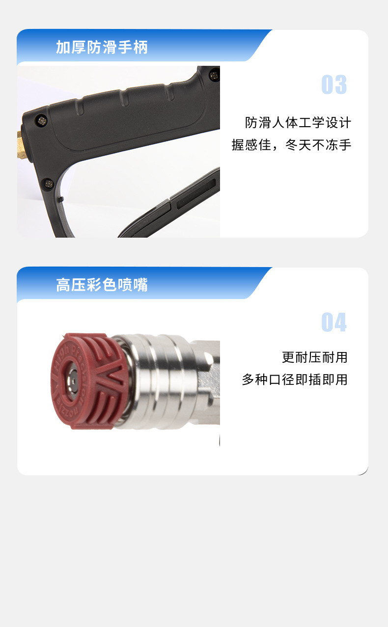High-Pressure Car Wash Water Gun Car Wash Machine Gun Head Quick-Connect Nozzle 280 Type 380 Type 58 Cleaning Machine All-Copper Fan-Shaped Water