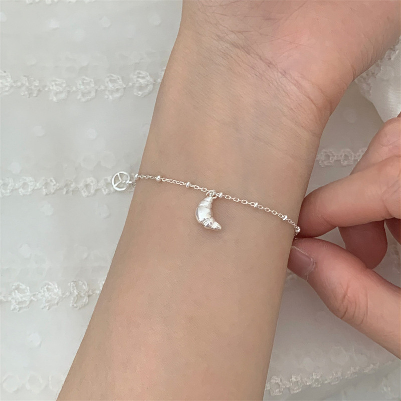 シルバービーズ織りクリスタルパールブレスレットレディースライトラグジュアリーニッチファッションブレスレット秋冬気質多用途ハンドジュエリー|undefined