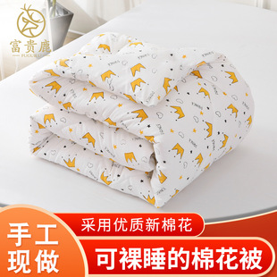 100% Pure Cotton Quilt Handmade Xinjiang Cotton Quilt Core Pure Cotton Spring & Fall Quilt Thickeneded Cotton Batting Warm Winter Quilt Summer Cool Quilt