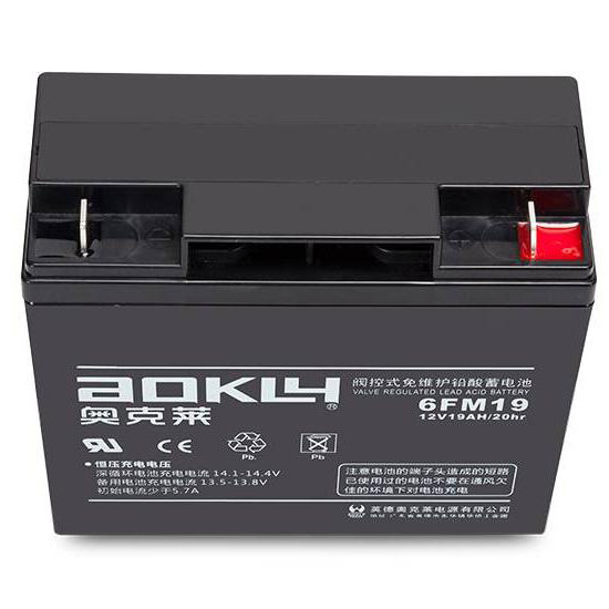 奥克莱蓄电池6FM19 12V19AH/20HR 深循环铅酸免维护UPS/EPS电源