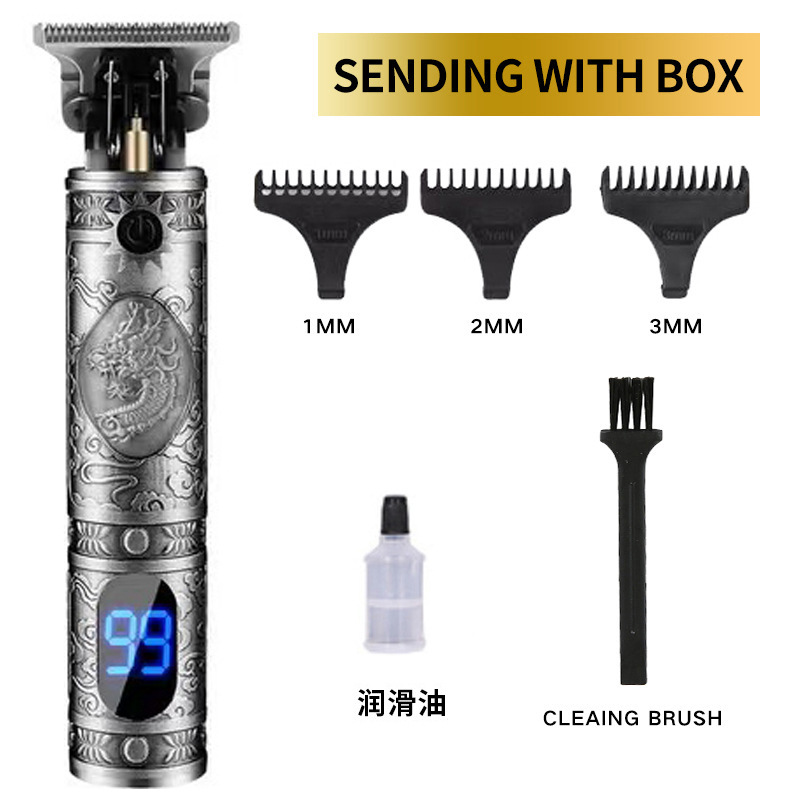 Cortadora de cabello eléctrica recargable cortadora eléctrica cortadora de cabello eléctrica cabeza de aceite talla maquinilla de afeitar cortadora de cabello Calvo al por mayor