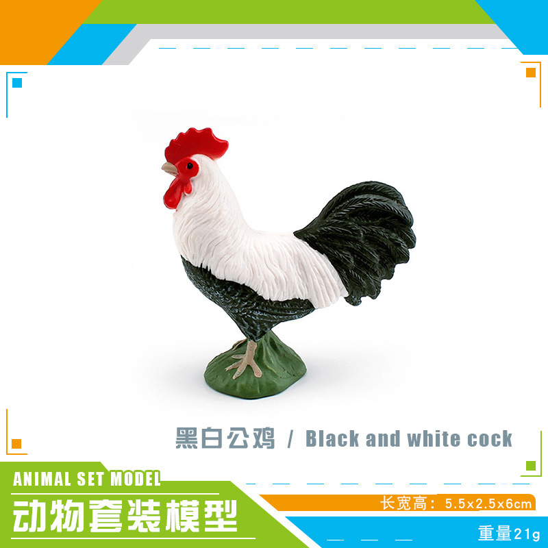 PL127 - 2935 Gallo blanco y negro 21g