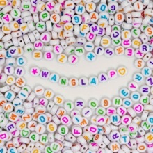 B 25503 Acrylic Number Bead Stringing Jewelry Accessories