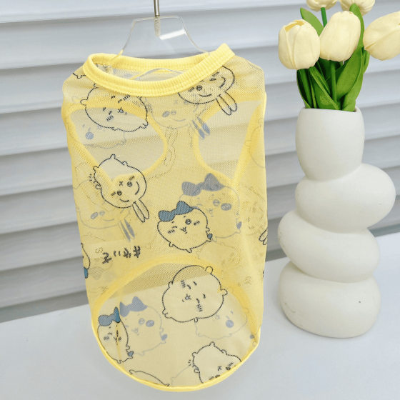 Dog Summer Clothes, Breathable Thin Mesh Clothes, Small Size Dogs Schnauzer Teddy Cat Anti-Shedding Comfortable and Cool Clothes