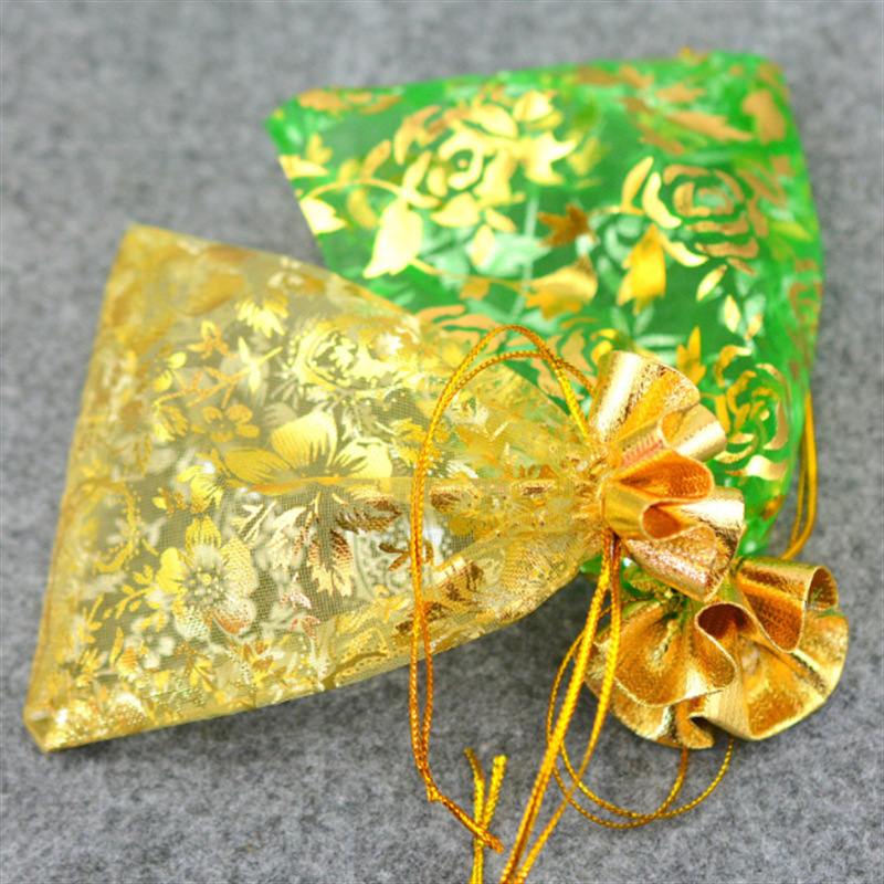 烫金沙布束口袋 礼品首饰袋 拉绳袋批发 色可选