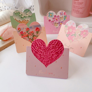 Cross-border Love Greeting Card Flower Sea Three-dimensional Oil Painting Greeting Card Flower Festival Mother's Day Teacher's Day Greeting Card