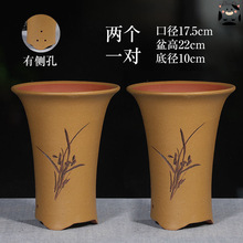 兰花盆紫砂经济批发