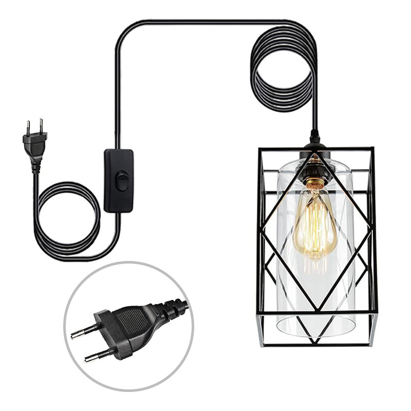 Explosión transfronteriza dedicada a Zhongshan lámparas industriales retro estadounidenses interruptor de viento enchufe lámpara de pared lámpara de techo