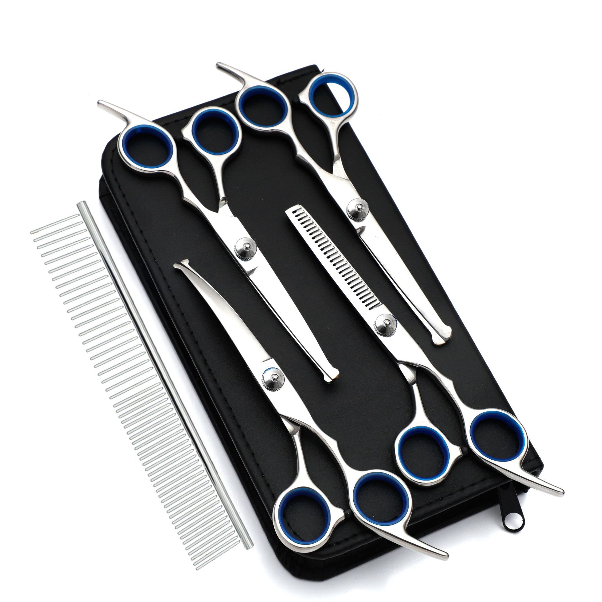 Juego de 4 tornillos blancos y círculos azules