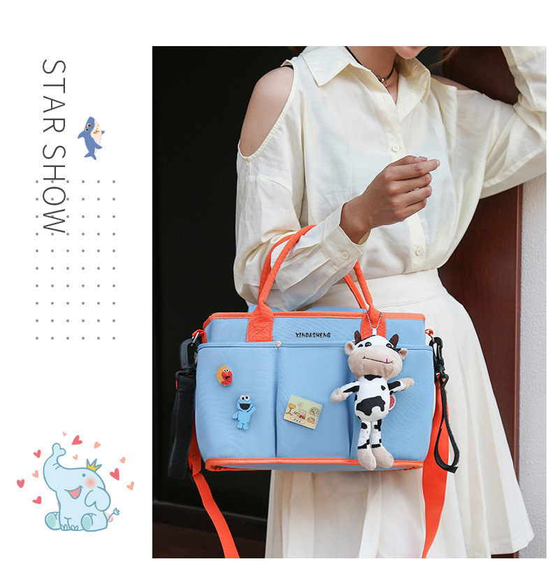 New tote handbag for Mommy, portable, single-shoulder, suitable for hanging baby strollers, large capacity, versatile and high-end Mommy backpack undefined