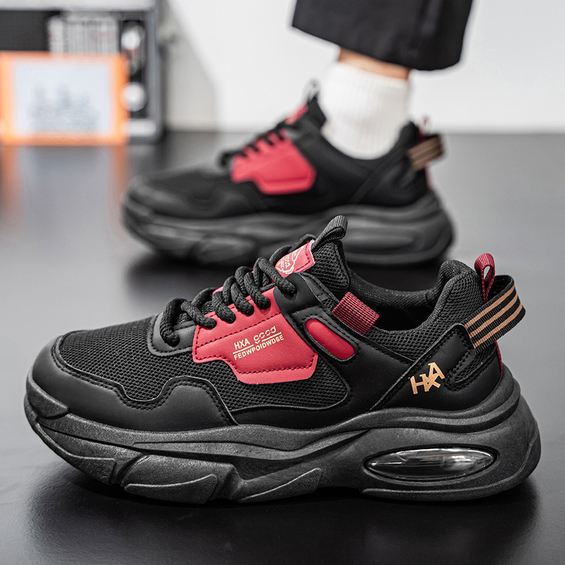 Zapatos de hombre 2026 nueva primavera suela gruesa aumentada casual versátil zapatos deportivos de correr malla respirada antideslizante zapatos de papá