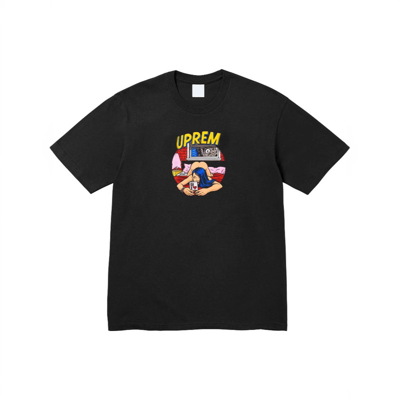 25SS Bedroom Tee Bedroom Cartoon Girl Stereo Logo Short-sleeved T-shirt Cotton Men's and Women's Base Shirt