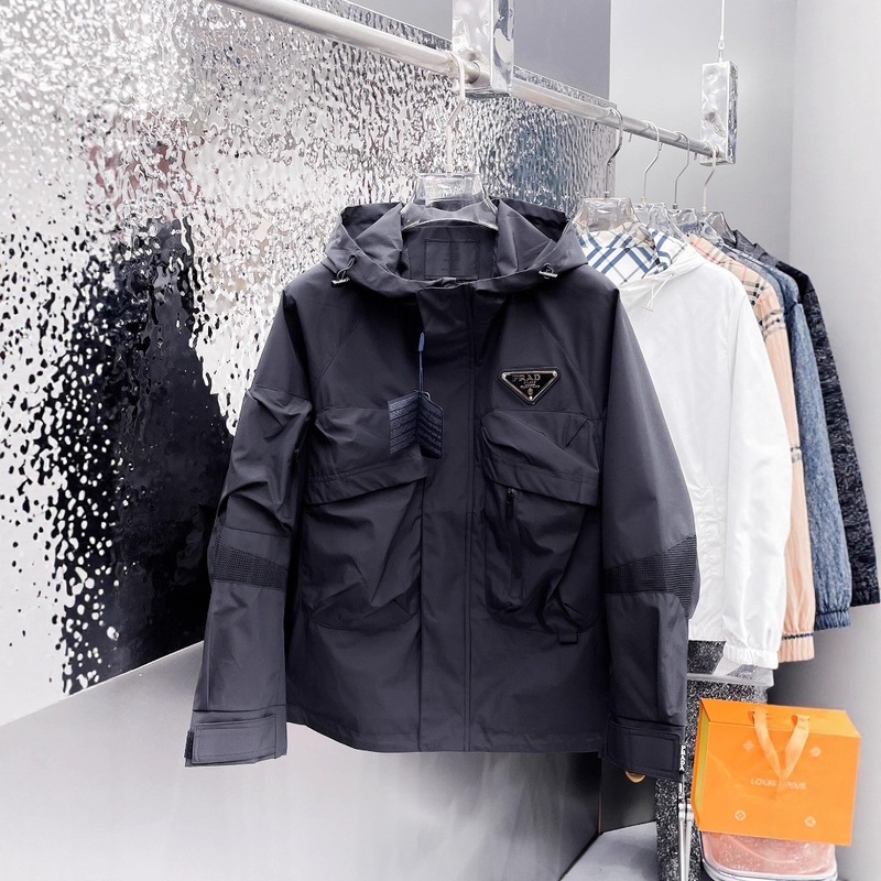 1.1 Correct Version 25 Donkey Home Mlb Autumn/Winter Pra Nylon Blcg Triangle Logo Jacket for Men and Women