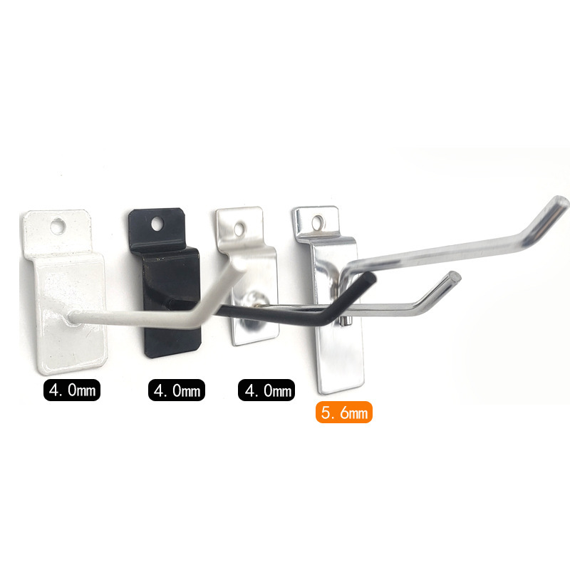 Black White slot plate hook universal board hook plated metal single hook supermarket shelf hook manufacturers wholesale and retail