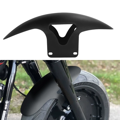 Motorcycle Fender Fat Boy Black Front