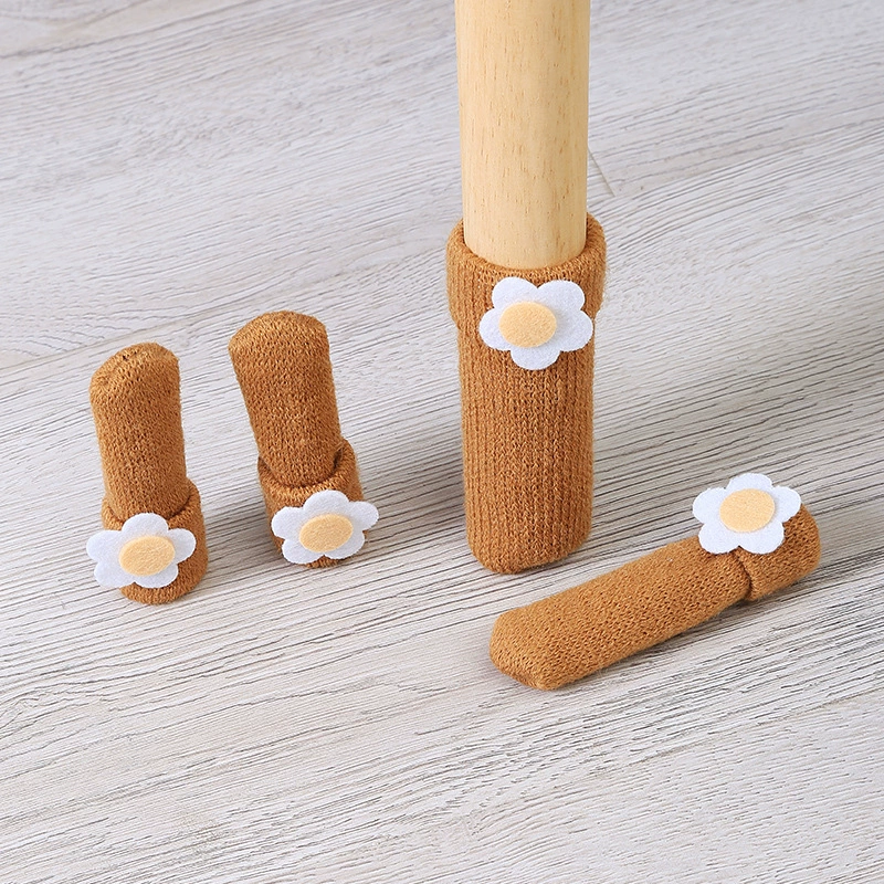 24 утолщенный чехол для ног стула бесшумный износостойкий нескользящий двухслойный обеденный стул стол чехол для ног стула чехол для ног стул подушка для ног Бесплатная доставка