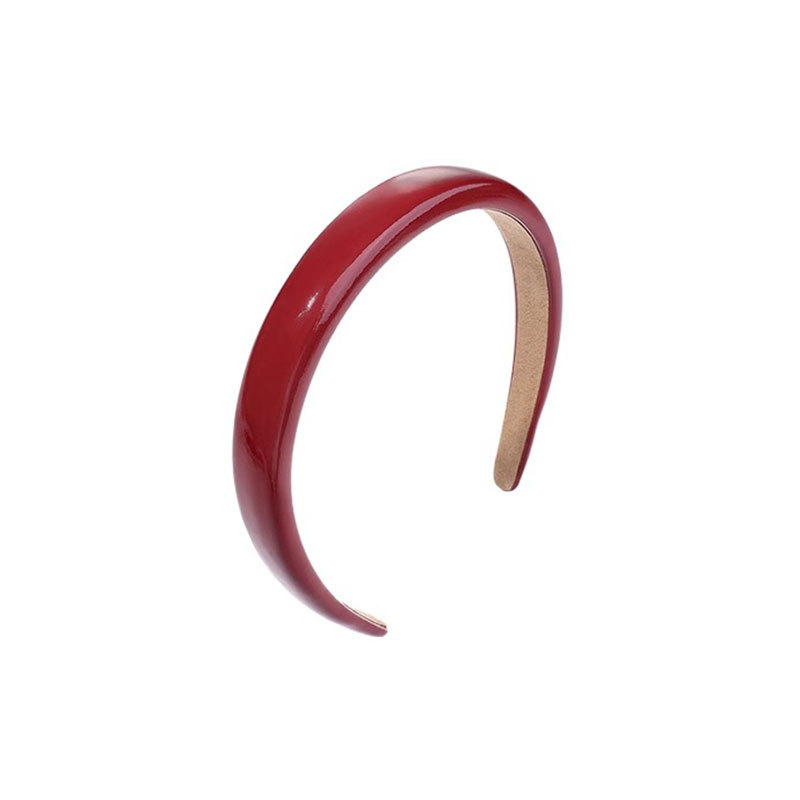 Ancara banda de cabello rojo para niños retro brillante corteza banda de cabello niña alta cabeza de cráneo banda de cabello de presión de cabello