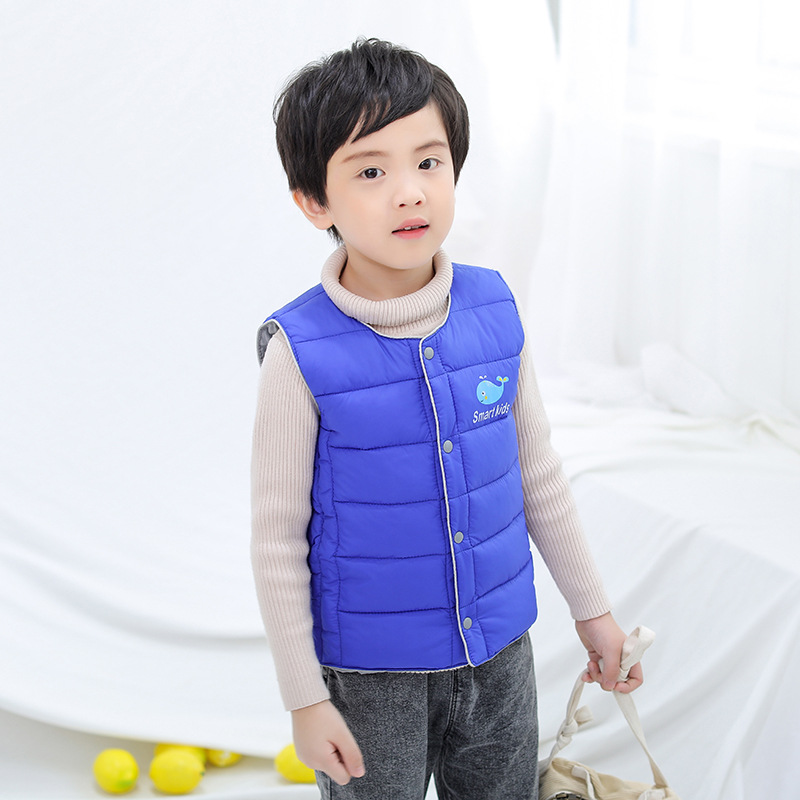 Chaleco de algodón para niños Chaleco de algodón ligero para niños Chaleco cálido para niñas Chaleco de bebé medio y grande niños Otoño e Invierno ropa exterior