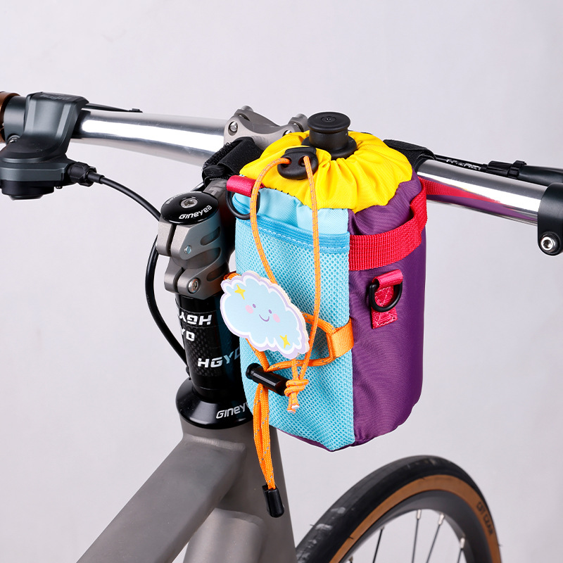 Bicycle Cartoon Water Bottle Bag Front Bag Mountain Road Bike Handlebar Bag Water Bottle Water Cup Storage Bag Cycling Equipment