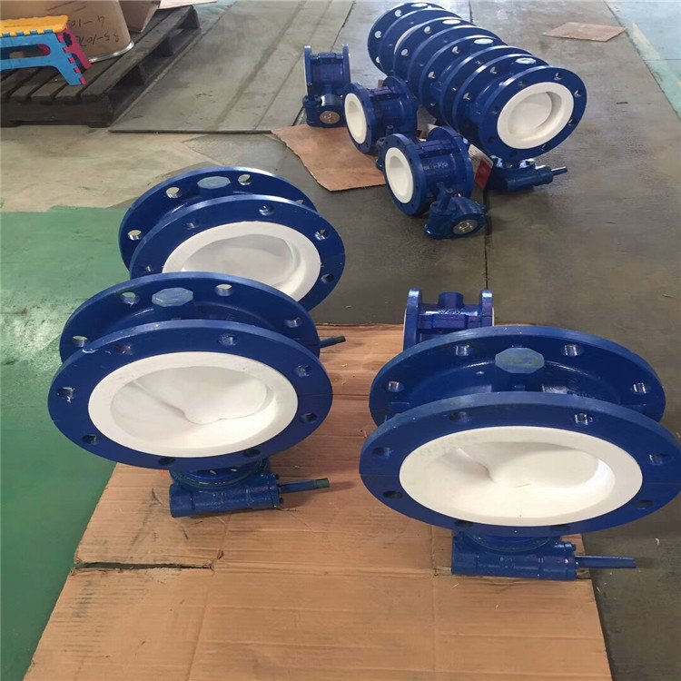 D41F46 法兰衬氟蝶阀 衬氟蝶阀 D41F46-10C 手动衬氟法兰蝶阀