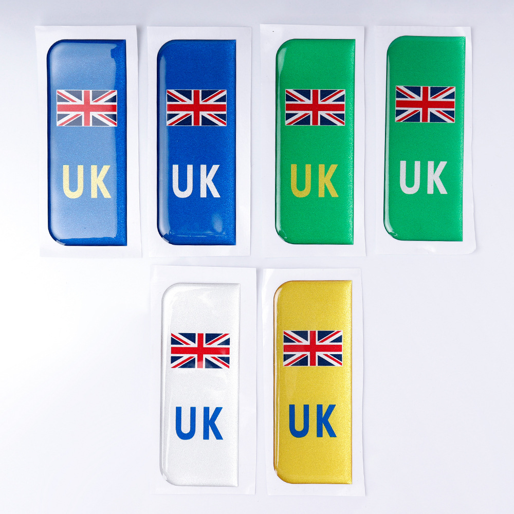 UK UK matrículas de automóviles pegatinas para conducir en Europa de calidad vinilo pegatinas 3D estereoscópicas UK pegatinas de automóviles image 3