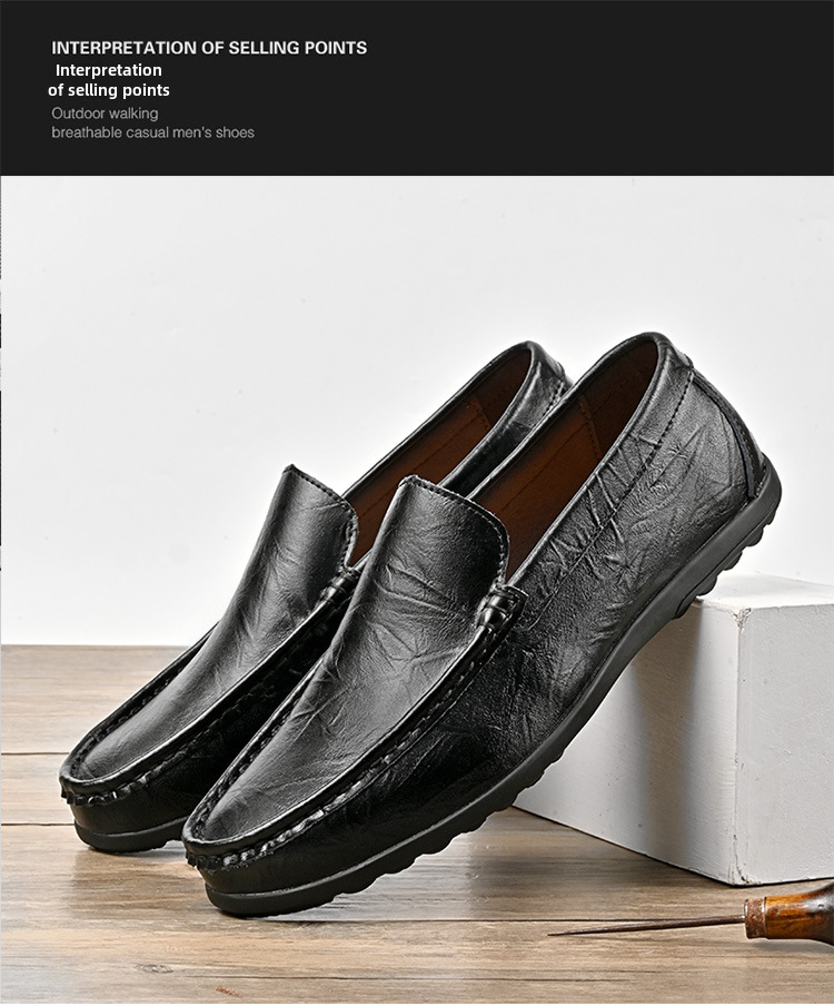Men's plus-size casual shoes Men's slip-on peas_voghion.com