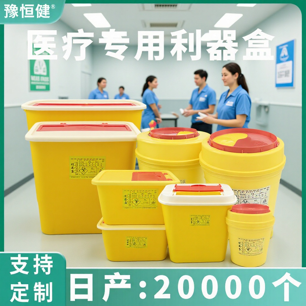 医疗利器盒一次性锐器盒筒废物圆形方形医院诊所用专用医疗垃圾桶