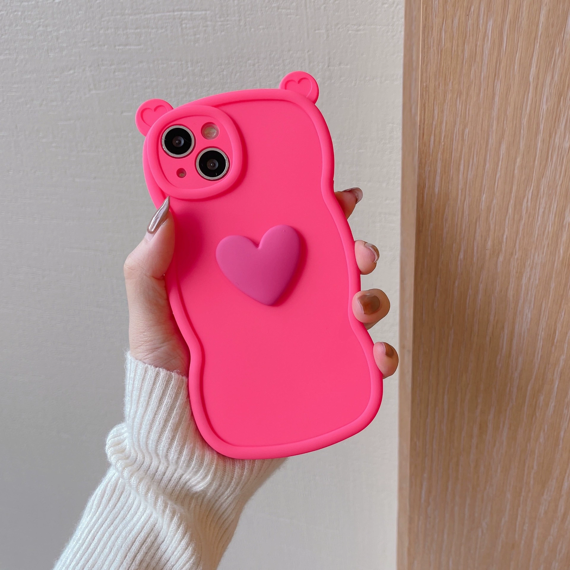 Apple, трёхмерный совместимый iPhone 16 Pro, матовый чехол, с маленькими медведями, 14