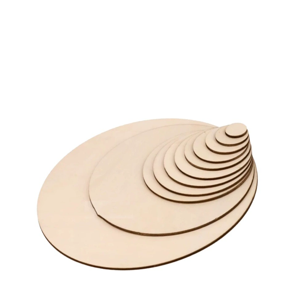 DIY Лазерная резка щепы Дерево Овальная Геометрическая щепа Круглый квадрат и другие деревянные доски могут быть фиксированной формой рисования