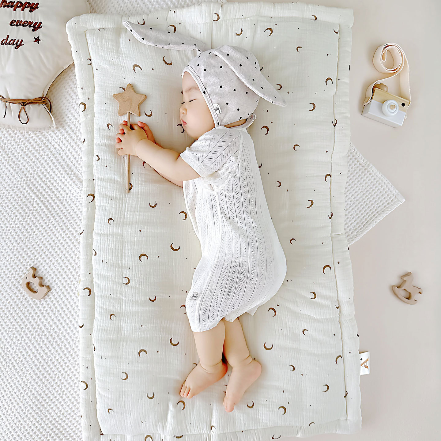 Doudou Cotton Baby Crib Mattress New Printed Pattern Newborn Products Soft and Breathable Baby Cotton Small Size Mattress