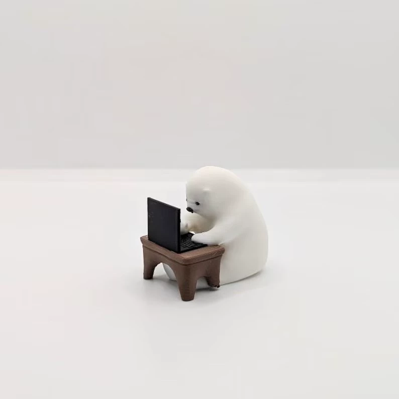 Маленький ноутбук, настольная статуэтка, 3D-печать