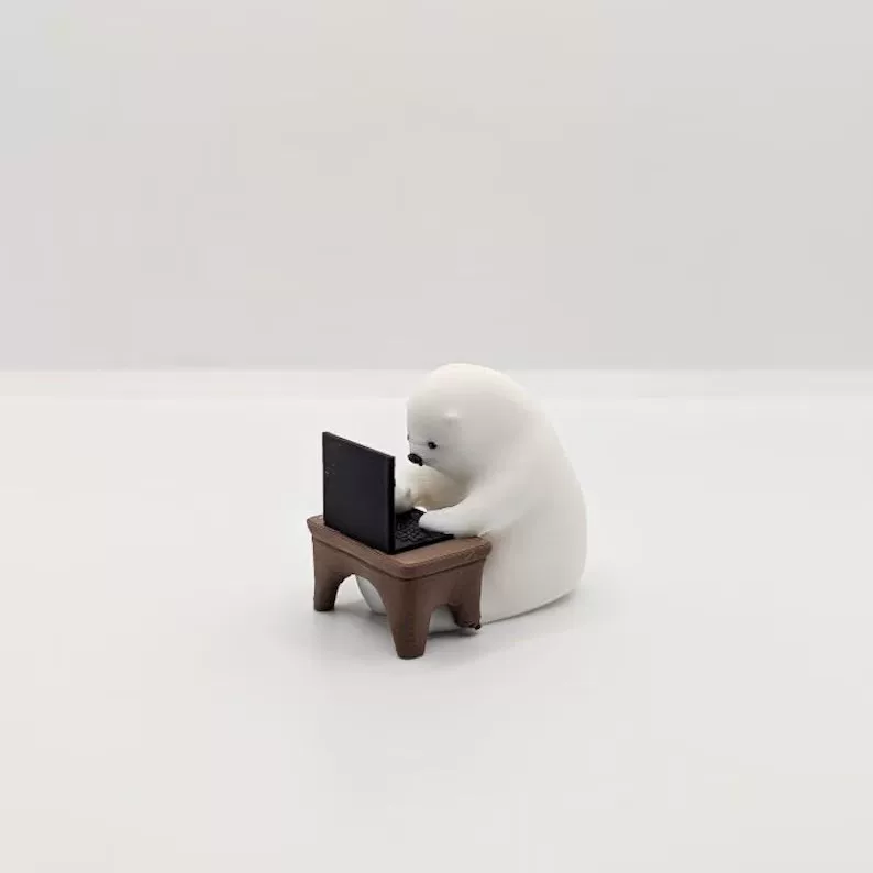 Маленький ноутбук, настольная статуэтка, 3D-печать